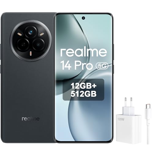 realme 14 Pro 5G Smartphone | 12GB RAM 512GB Speicher | 50MP Kamera | 120Hz OLED Display | 6000mAh Akku | Suede Grey von realme