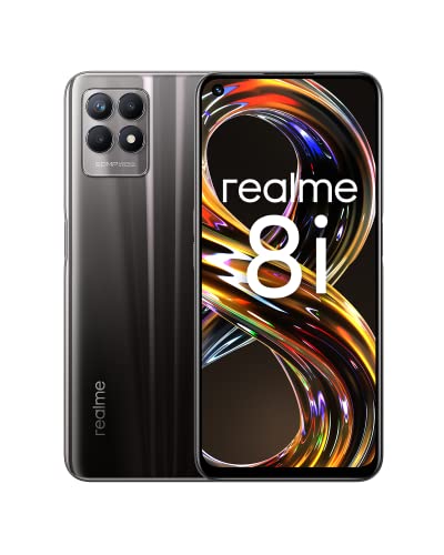 realme 8i Smartphone ohne Vertrag, MediaTeK Helio-G96-Prozessor, 6.6" Ultraflüssiges 120-Hz-Display, 50-MP-KI-Dreifach-Kamera, Starker 5000-mAh-Akku, Dual SIM, NFC, 4 GB und 64 GB, Space Black, EU Version realme 8i Smartphone ohne Vertrag, MediaTeK Helio-G96-Prozessor, 6.6" Ultraflüssiges 120-Hz-Display, 50-MP-KI-Dreifach-Kamera, Starker 5000-mAh-Akku, Dual SIM, NFC, 4 GB und 64 GB, Space Black, EU Version von realme