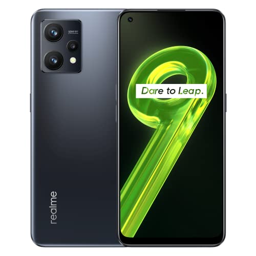 realme 9, Smartphone 6 -128GB, 90 Hz Super AMOLED Display, Snapdragon 680 Prozessor, Starker 5000-mAh-Akku, Schlankes Profil mit 7,99 mm, Ripple Holographic Design, Meteor Black, One Size von realme