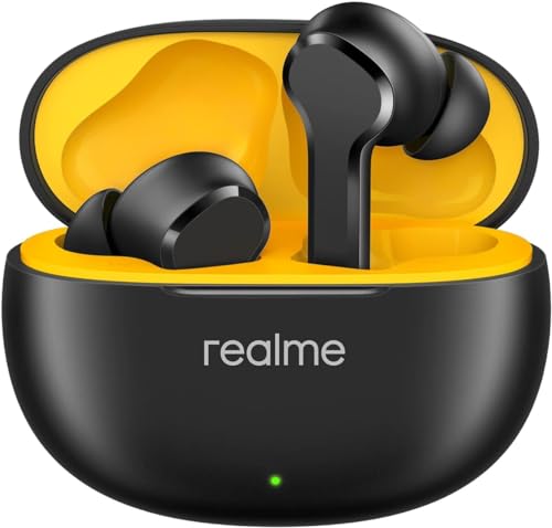 realme Buds T100 - In-Ear-Kopfhörer, Bluetooth 5.3,True Wireless Bluetooth-Kopfhörer im Ladecase, IPX5, bis zu 28 Stunden Akkulaufzeit, schwarz von realme