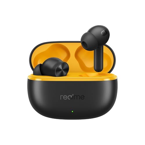 realme Buds T200 Lite, echte kabellose In-Ear-Kopfhörer, dynamischer 12,4 mm Treiber, Akkulaufzeit bis zu 48 Stunden, Latenz von 45 mm, Widerstand IPX4, 2 ENC, Bluetooth 5.4, Google Fast (Schwarz Volt realme Buds T200 Lite, echte kabellose In-Ear-Kopfhörer, dynamischer 12,4 mm Treiber, Akkulaufzeit bis zu 48 Stunden, Latenz von 45 mm, Widerstand IPX4, 2 ENC, Bluetooth 5.4, Google Fast (Schwarz Volt von realme