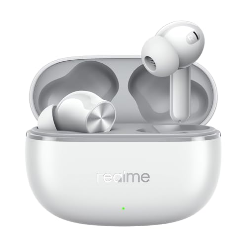 realme Buds T200 Lite, echte kabellose In-Ear-Kopfhörer, dynamischer 12,4 mm Treiber, Akkulaufzeit bis zu 48 Stunden, Latenz von 45 mm, Widerstand IPX4, ENC, Bluetooth 5.4, Google Fast (Sturmgrau) von realme