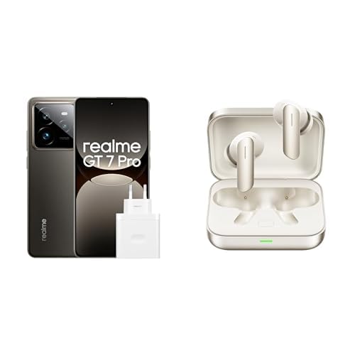 realme GT 7 Pro 5G Smartphone 12+256GB, Snapdragon 8 Elite Chipset, Grey Amazon Exclusive(Adapter Included) +Air 7 Gold von realme