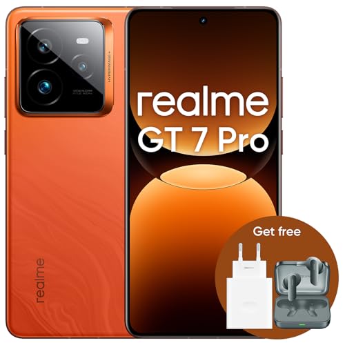 realme GT 7 Pro 5G Smartphone 12+256GB, Snapdragon 8 Elite Chipset, Orange Amazon Exclusive(Adapter Included) +Air 7 Green von realme