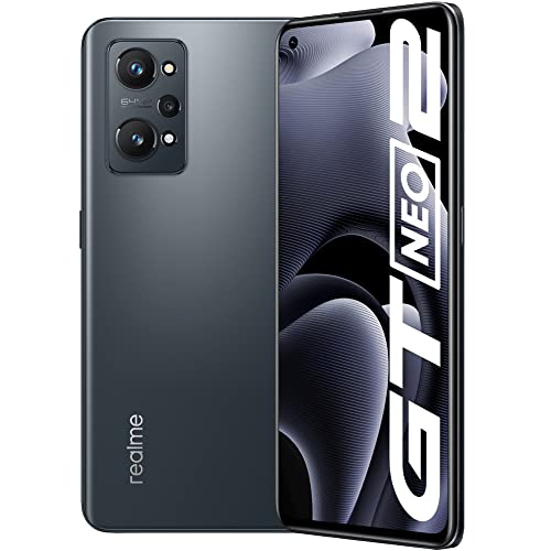 realme GT Neo 2 Smartphone ohne Vertrag, Qualcomm Snapdragon 870 5G-Prozessor, 120 Hz E4 AMOLED-Anzeige, 65W SuperDart Charge, 64 MP KI-Dreifach-Kamera, NFC, 12GB+256GB, NEO-Schwarz von realme