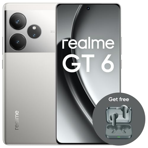 realme GT6 5G 12+256GB, Snapdragon 8s Gen 3 Chipset,120W Charge, 5500mAh Battery, Silver,No Adapter +Air 7 Green realme GT6 5G 12+256GB, Snapdragon 8s Gen 3 Chipset,120W Charge, 5500mAh Battery, Silver,No Adapter +Air 7 Green von realme