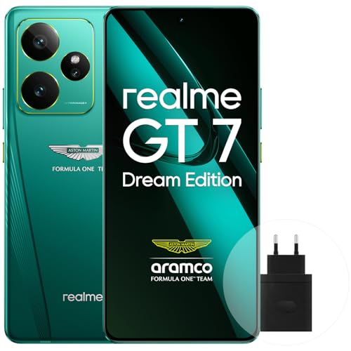 realme GT7 5G Smartphone,16+512GB,Aston Martin Green,7000 mAh Battery,120W Charge,Dimensity 9400e Chipset,IMX906 50MP Camera, AI Planner(Stock Limited) von realme