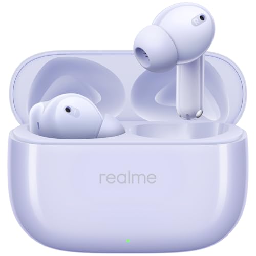 realme T310 Bluetooth 5.4 Kopfhörer, kabellose Ohrhörer, 46 dB Hybrid-Geräuschunterdrückung, 12,4 mm dynamische Basstreiber, 40 Stunden Gesamtspielzeit, IPX5-Wasserbeständigkeit, Lila realme T310 Bluetooth 5.4 Kopfhörer, kabellose Ohrhörer, 46 dB Hybrid-Geräuschunterdrückung, 12,4 mm dynamische Basstreiber, 40 Stunden Gesamtspielzeit, IPX5-Wasserbeständigkeit, Lila von realme