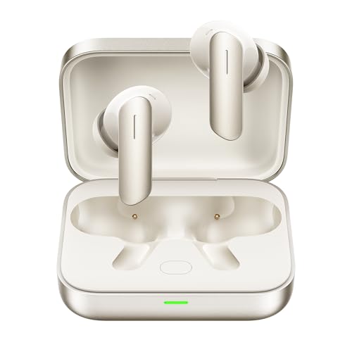 realme Wireless Buds Air 7, professionelle hohe Auflösung, 12,4 mm Kopfhörer für tiefe Bässe, intelligente Geräuschunterdrückung von 50 dB, weiß von realme