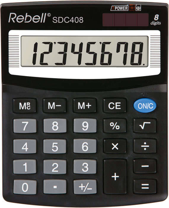 Rebell Tischrechner SDC 408, schwarz von rebell
