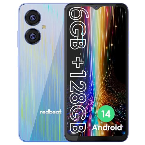 redbeat Android Smartphone, entsperrt, 8-Kern-Prozessor, 1,6 GHz, 6,52 Zoll IPS, 5000 mAh, 6 GB RAM, 128 GB ROM, erweiterbar auf 1 TB, Kamera mit 13 MP + 5 MP, Blau redbeat Android Smartphone, entsperrt, 8-Kern-Prozessor, 1,6 GHz, 6,52 Zoll IPS, 5000 mAh, 6 GB RAM, 128 GB ROM, erweiterbar auf 1 TB, Kamera mit 13 MP + 5 MP, Blau von redbeat