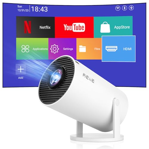 Mini Beamer Mini tragbarer Projektor, 4K 1080P Full HD unterstützt, Auto Keystone, Mini Projektor WiFi 6 BT5.0, 180°Drehbarer Outdoor/Home Filmprojector, eingebauter Android 11.0 OS Mini Beamer Mini tragbarer Projektor, 4K 1080P Full HD unterstützt, Auto Keystone, Mini Projektor WiFi 6 BT5.0, 180°Drehbarer Outdoor/Home Filmprojector, eingebauter Android 11.0 OS von reiie