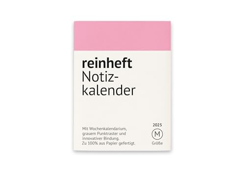 reinheft Kalender 2025 im Taschenformat mit Softcover Umschlag, wiederverwendbar, leicht und flexibel, Größe M, Din A6, Farbe Rosa reinheft Kalender 2025 im Taschenformat mit Softcover Umschlag, wiederverwendbar, leicht und flexibel, Größe M, Din A6, Farbe Rosa von reinheft