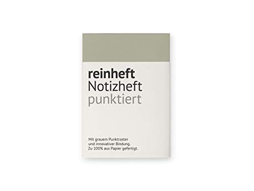 reinheft Notizheft mit Punktraster, flexiblem Softcover Umschlag und 64 Seiten Inhalt, nachfüllbar, Größe M (Grau, M - Din A6) von reinheft