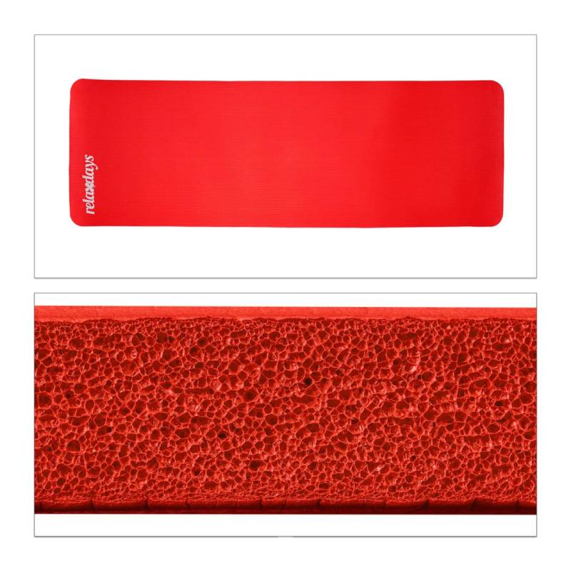 relaxdays Yogamatte rot 60,0 x 180,0 x 1,0 von relaxdays