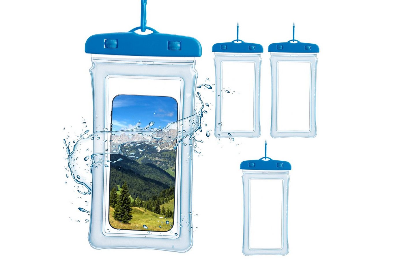 relaxdays Smartphone-Hülle Wasserdichte Handyhülle im 4er Set von relaxdays