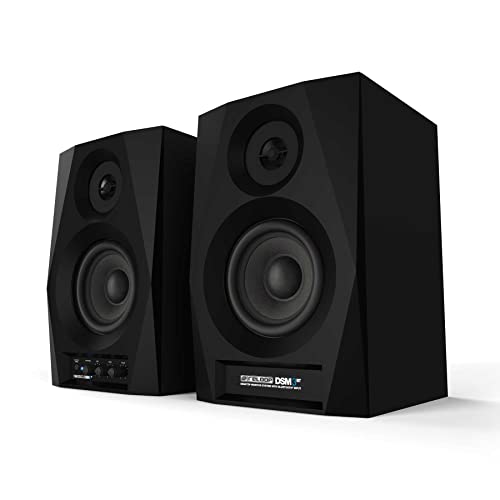 Reloop DSM-3 BT | Bluetooth PC-Lautsprecher für DJs und Producer, Professionelles 2-Wege-Aktiv-Monitor-System mit kabellosem Input, Kraftvoller und ausgewogener Klang für das DJing und Producing, Black von reloop