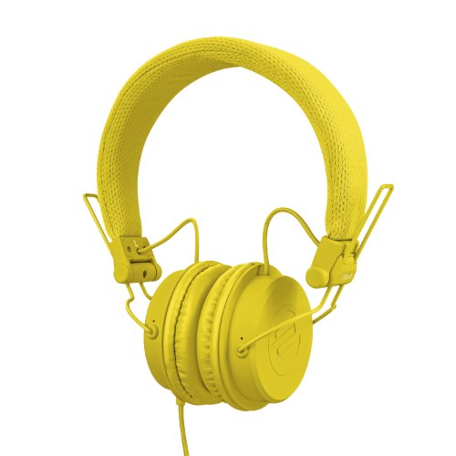 Reloop RHP-6 – DJ- und Lifestyle-Kopfhörer mit abgestimmten Sound, leichte Bauweise und sichere Passform, für Smartphones (Apple iPhone, Android) Tablets, iPods, Mac und PC, (gelb), 18cm von reloop