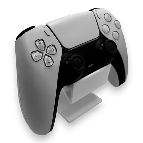 repairy Standfuß passend für den PS5 DualSense Controller, Playstation 5 Stand Ständer Halter Halterung Gamepad Zubehör (Weiß) von repairy