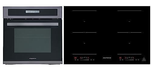 Backofen autark Black Steel Induktion 77 cm Flexzonen Silder Steuerung Respekta von respekta