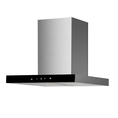 Respekta Dunstabzugshaube/Wandhaube 60 cm / Edelstahlgehäuse mit Glasfront in Schwarz/Abluft - und Umluftfunktion/Sira/A++ / 57,8 – 67 dB von respekta