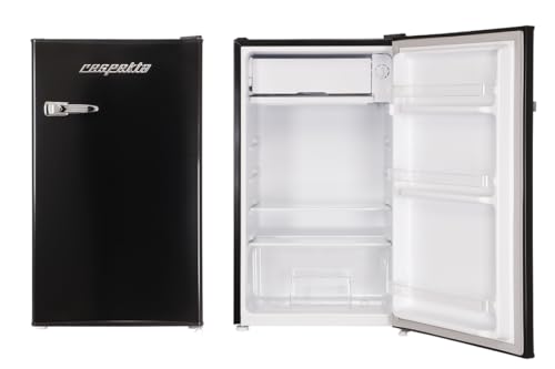 Kühlschrank Gefrierfach freistehend Retro 83 cm 90 Liter Schwarz Respekta von respekta