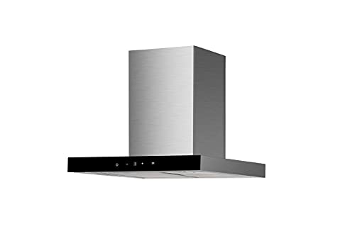 Respekta Dunstabzugshaube / Wandhaube 60 cm / Edelstahlgehäuse mit Glasfront in Schwarz / Abluft - und Umluftfunktion / CH44060GAM / A / 56–71 dB von respekta