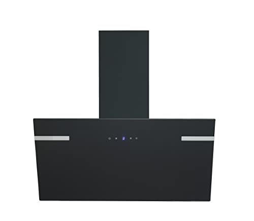 Respekta Dunstabzugshaube kopffrei/Dunstabzugshaube schräg 90 cm/Edelstahlgehäuse mit Glasschirm in Schwarz/Abluft - und Umluftfunktion / CH58090SA+ / A+ / 43-63 dB Respekta Dunstabzugshaube kopffrei/Dunstabzugshaube schräg 90 cm/Edelstahlgehäuse mit Glasschirm in Schwarz/Abluft - und Umluftfunktion / CH58090SA+ / A+ / 43-63 dB von respekta