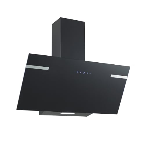 Respekta Dunstabzugshaube kopffrei/Dunstabzugshaube schräg 90 cm/Edelstahlgehäuse mit Glasschirm in Schwarz/Abluft - und Umluftfunktion / CH58090SA+ / A+ / 43-63 dB Respekta Dunstabzugshaube kopffrei/Dunstabzugshaube schräg 90 cm/Edelstahlgehäuse mit Glasschirm in Schwarz/Abluft - und Umluftfunktion / CH58090SA+ / A+ / 43-63 dB von respekta