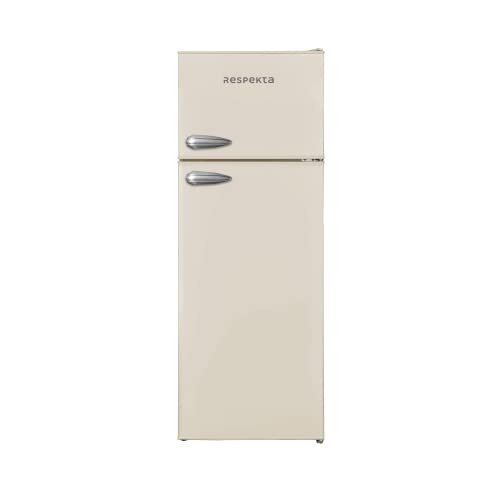 Respekta Retro-Kühlschrank mit Gefrierfach/in creme / 145 x 54 cm / 213 L Nutzinhalt/höhenverstellbare Füße/automatisches Abtauverfahren/Schnellgefrierfunktion / KS144VC Respekta Retro-Kühlschrank mit Gefrierfach/in creme / 145 x 54 cm / 213 L Nutzinhalt/höhenverstellbare Füße/automatisches Abtauverfahren/Schnellgefrierfunktion / KS144VC von respekta