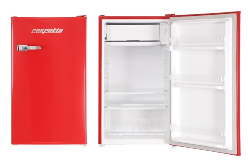 Respekta Retro-Kühlschrank mit Gefrierfach/in rot / 83,1 x 47,4 cm / 90 L Nutzinhalt/höhenverstellbare Füße/mit Flaschenöffner an der Seite / KG83R-37 von respekta