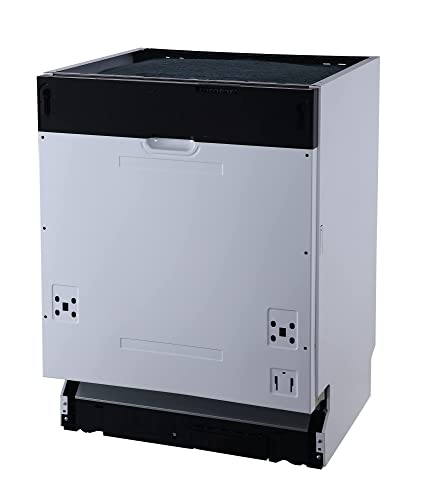 Respekta Spülmaschine vollintegriert 60 cm/Einbau-Geschirrspüler mit Besteckkorb / 4 Programme/Startzeitvorwahl / 12 Maßgedecke / GSP60VV / leise 49 dB von respekta