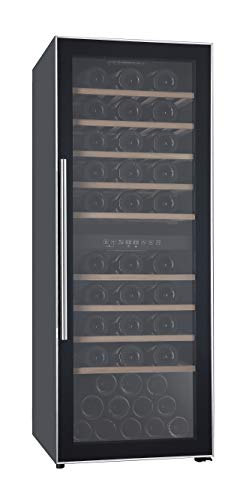 Respekta Weinkühlschrank freistehend für 77 Standardflaschen / 193 L Nutzinhalt/Regelbares Thermostat 5-22°C/Touch Control/LED Leuchte/Wechselbarer Türanschlag/Max. 43 dB/WKS 77 von respekta