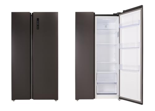 Side by Side Kühlschrank Gefrierkombi 505 L No Frost Black Steel 178 cm Respekta von respekta