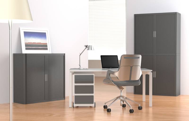Restposten:PAPERFLOW Rollcontainer easyBox, 4 Schübe, weiß / von restposten