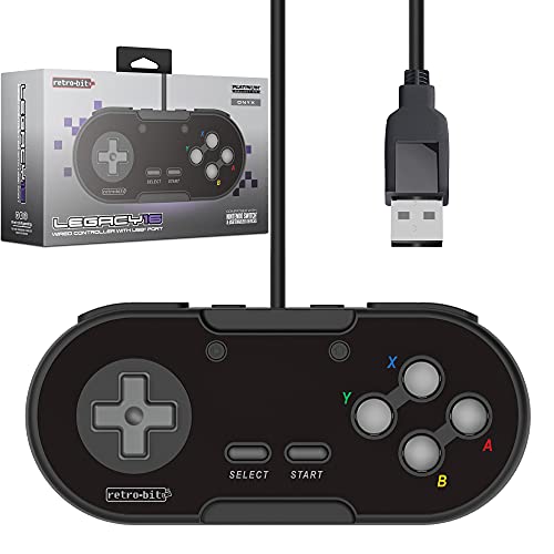 Retro-Bit Legacy16 USB Wired Controller - Onyx Black Retro-Bit Legacy16 USB Wired Controller - Onyx Black von retro-bit