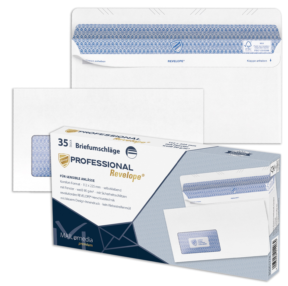 MAILmedia Briefumschlag REVELOPE, DIN C5, mit Fenster von revelope