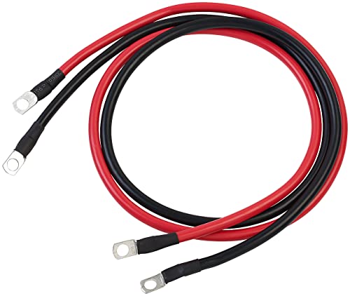 revolt Kabel für Strom: 2er-Set Batteriekabel, je 100 cm, 16 mm², rot/schwarz (Batteriewechselrichterkabel, Fahrzeugkabel, Akku Ladegerät) von revolt