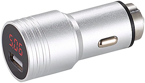 revolt Kfz Voltmeter: Kfz-USB-Ladegerät mit Display, Metall-Gehäuse, QC 2.0, 12/24 V, 2,4 A (Voltmeter für Zigarettenanzünder, Zigarettenanzünder USB, Volt Car Charger for Powerbank) von revolt