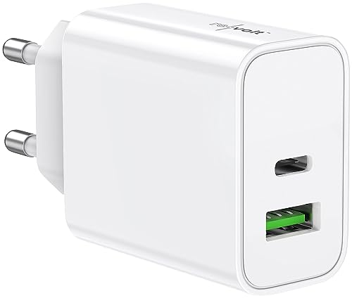 revolt Schnelllade Netzteil: USB- & Notebook-Netzteil mit USB-C PD und USB-A QC, bis 30 Watt, weiß (USB Netzteil für Typ A, Netzteil-USB-Ladegeräte, Ladestation) von revolt