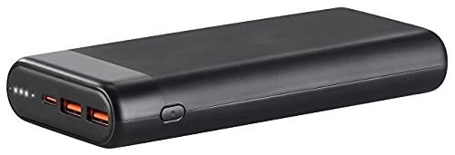 revolt Powerbank 12V Ausgang: Kompakte USB-Powerbank mit 20.000 mAh, USB-C PD, QC 3.0, 3 A, 65 W (Powerbank 12 Volt Ausgang, Powerbank Notebook, Ladestation) von revolt