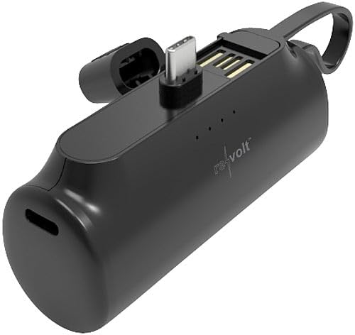 revolt Powerbank klein: Mini-Powerbank mit USB-C-Stecker & USB-C-Buchse, 4.500 mAh, PD 20 Watt (Micro-Powerbank, Pocket-Powerbank, Apple MacBook Pro) von revolt