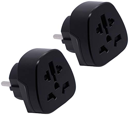 revolt Steckeradapter: 2er-Set Reiseadapter zum Anschluss ausländischer Geräte (Stromadapter, Reisestecker Adapter, Adapterstecker) von revolt