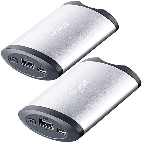 revolt Akku Handwärmer: 2er-Set 2in1-Powerbanks mit Handwärmer, 5.200 mAh, 2 Temperaturstufen (USB, USB Powerbanks mit, Beheizbare Handschuhe) von revolt