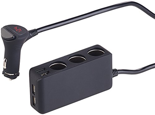 revolt 24V Verteiler: Kfz-Verteiler mit 3X 12-/24-Volt- & 4X USB-Buchse, LCD-Display, 120 W (Voltmeter Zigarettenanzünder, Zigarettenanzünder Verteiler 24V, Auto Doppelstecker) von revolt