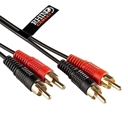 Rhinocables Audiokabel (2 x Phono auf 2 x Phono Twin Cinch, 5 m) Rot / Weiß / Schwarz von rhinocables