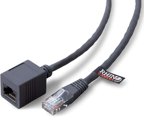 rhinocables Cat5e Verlängerungskabel für Ethernet Kabel, Lan Kabel, Netzwerkkabel und RJ45 Kabel Adapter Kabel für Ethernet, Lan, Netzwerk Verlängerung (5m) von rhinocables