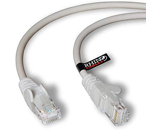 rhinocables Cat6 Netzwerkkabel, Ethernet, Lan & Patch Kabel, RJ45 Molded Verlegekabel Patchkabel für: UTP Switch Router Modem Patchpannel Access Point (0,5m (50cm), Grau) von rhinocables