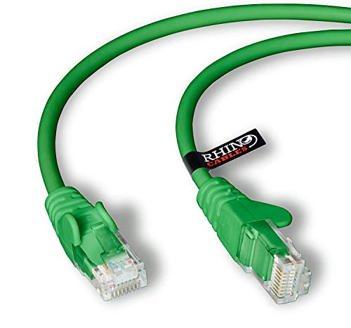 rhinocables Cat6 Netzwerkkabel, Ethernet, Lan & Patch Kabel, RJ45 Molded Verlegekabel Patchkabel für: UTP Switch Router Modem Patchpannel Access Point (0,5m (50cm), Grün) von rhinocables