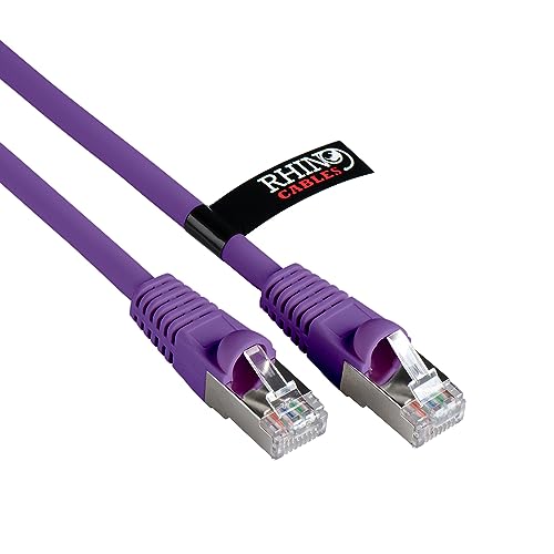 rhinocables Cat6A Netzwerkkabel Patchkabel Schnell Gigabit Ethernet LAN Ethernetkabel Kompatibel zu CAT5e CAT6 CAT6A für Switch Router Modem Smart TV Xbox (2m, Violett) von rhinocables